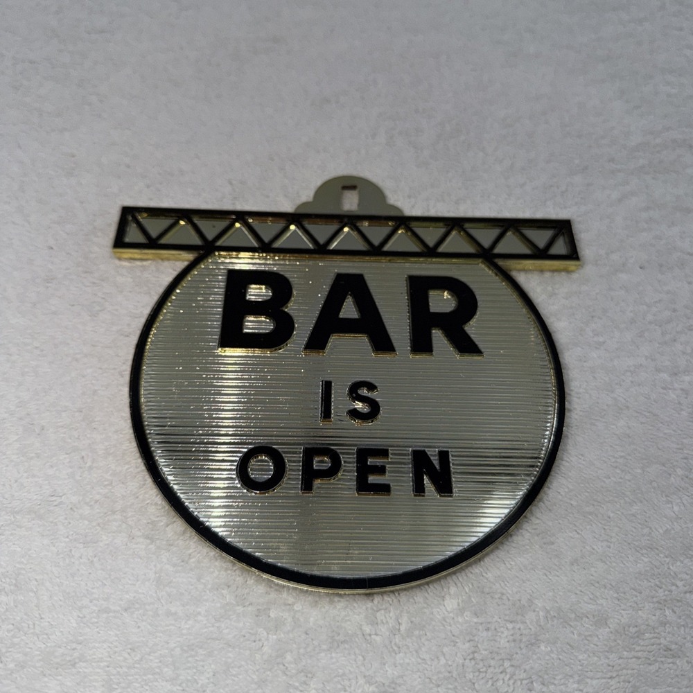 New Rare Vintage 1970's Bar Is Open/Closed Reversible Hanging Sign